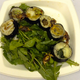 An invasive tasting prepared by Chef Bun Lai. Featuring crispy Asian shore crabs, sushi with invasive blue catfish, jellyfish and dandelion greens, and a mesclun salad of wild and invasive plants such as garlic mustard and Japanese knotweed.